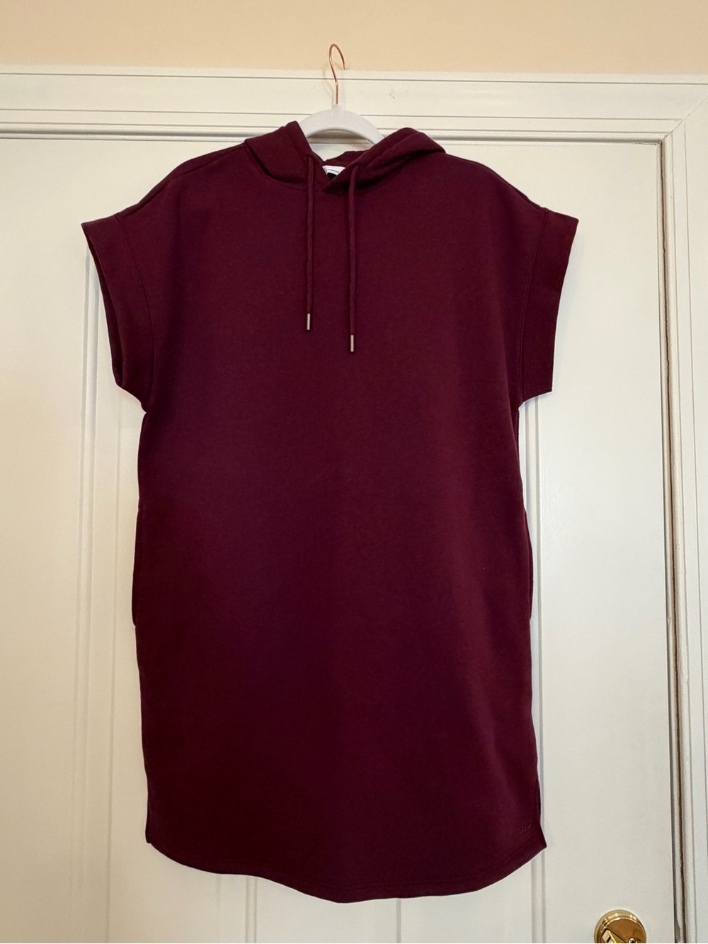 DSG Sleeveless Hooded Tunic Dress in Wine